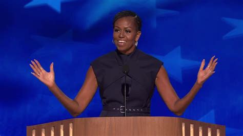 Read the Full Transcript of Michelle Obama’s DNC Speech .
